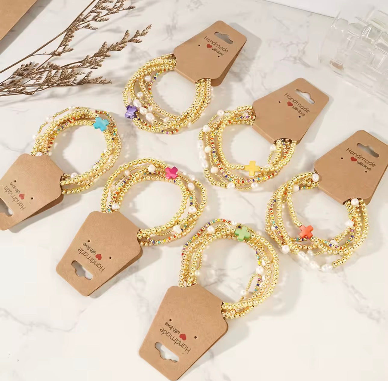 Handmade Colorful Beaded Bracelets